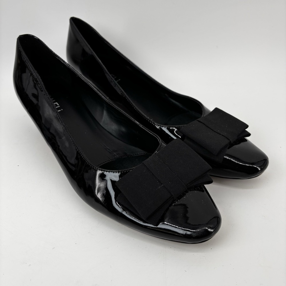 Comfortview Women's The Flynn Slip On Pump Patent Leather Bow Sz 10M